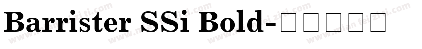 Barrister SSi Bold字体转换